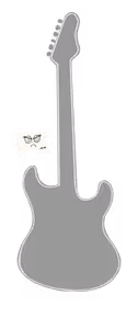 Mimosa's Guitar Silhouette